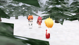 森でいたずらする妖怪